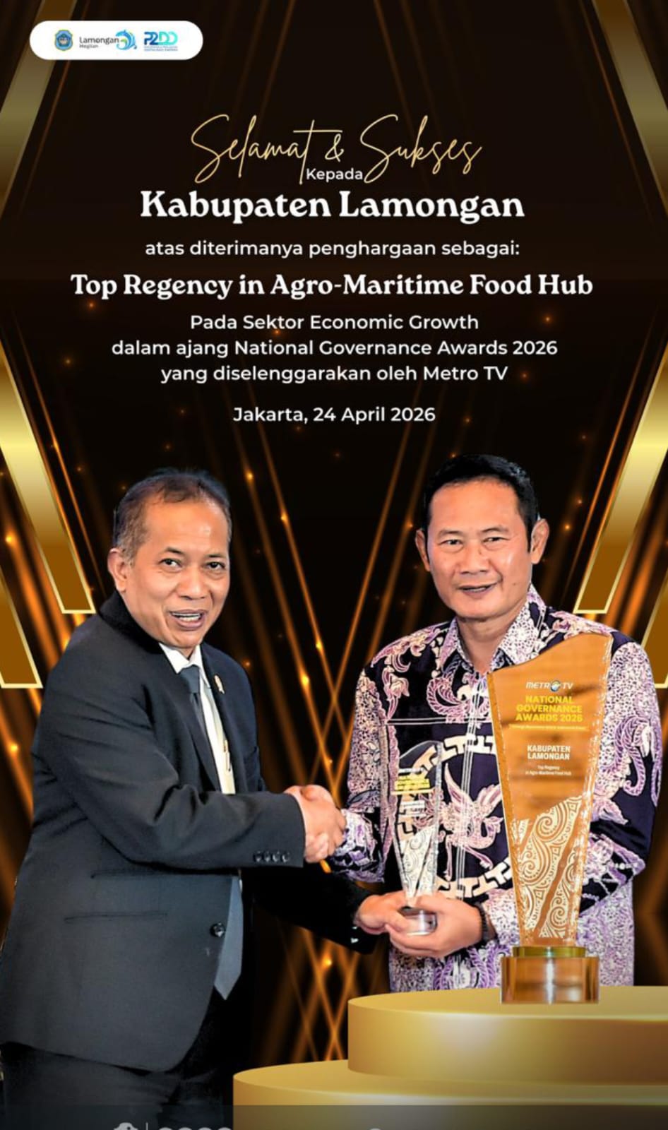Foto: LAMONGAN TOP REGENCY IN AGRO-MARITIME FOOD HUB 2026