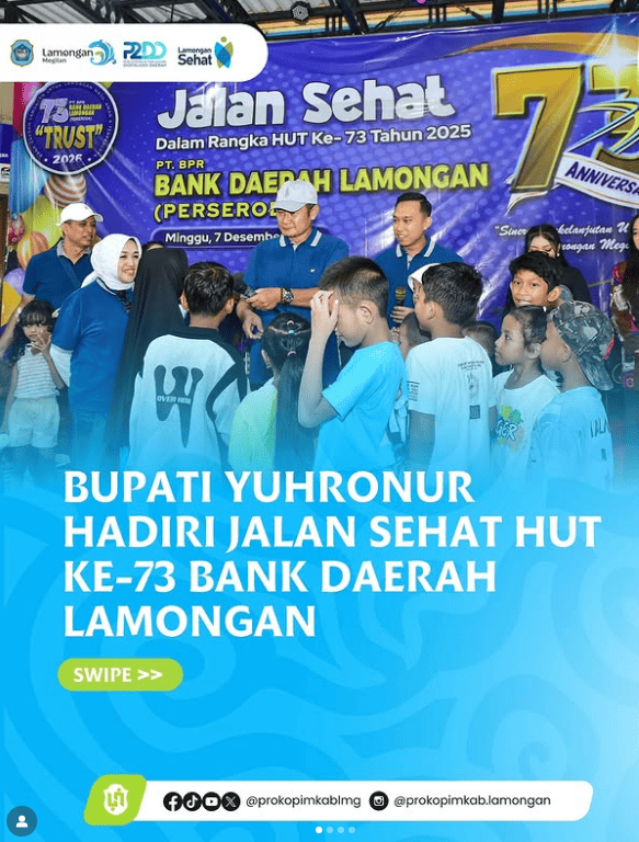 Foto: JALAN SEHAT HUT KE 73 BANK DAERAH LAMONGAN