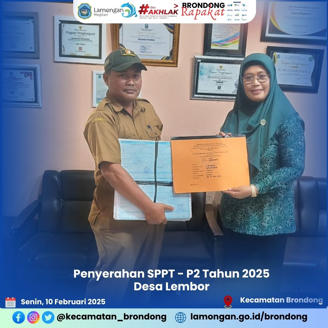 PENDISTRIBUSIAN SPPT PBB-P2 TAHUN 2025 DESA LEMBOR