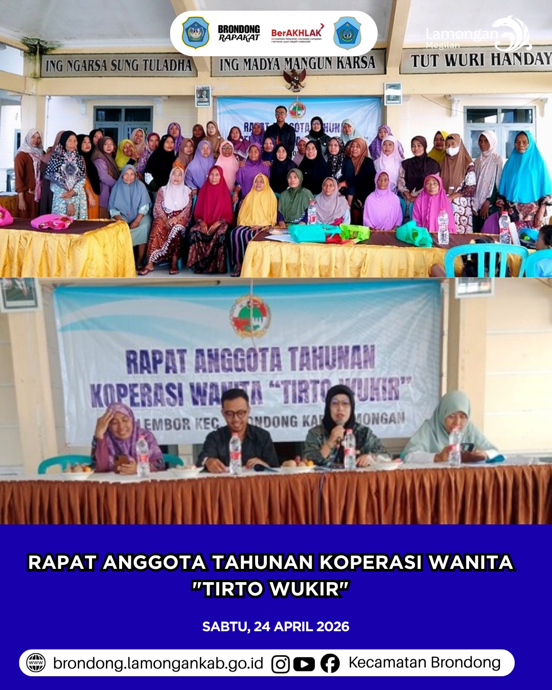 Foto: RAPAT ANGGOTA TAHUNAN KOPERASI WANITA TIRTO WUKIR DESA LEMBOR