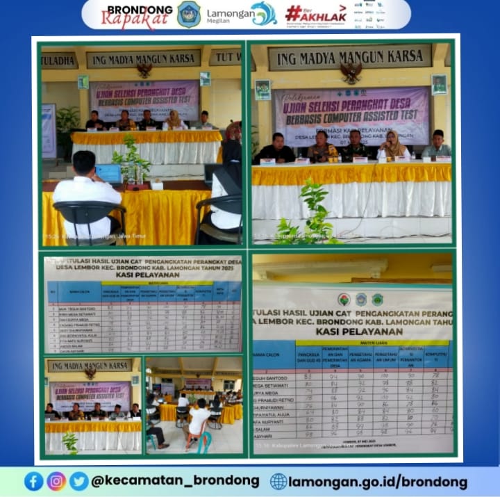 PENUTUPAN UJIAN SELEKSI PERENGKAT DESA LEMBOR