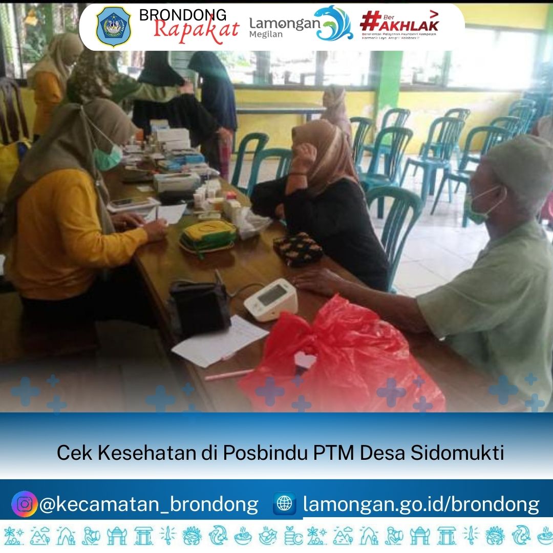 Cek Kesehatan di Posbindu PTM Desa Sidomukti