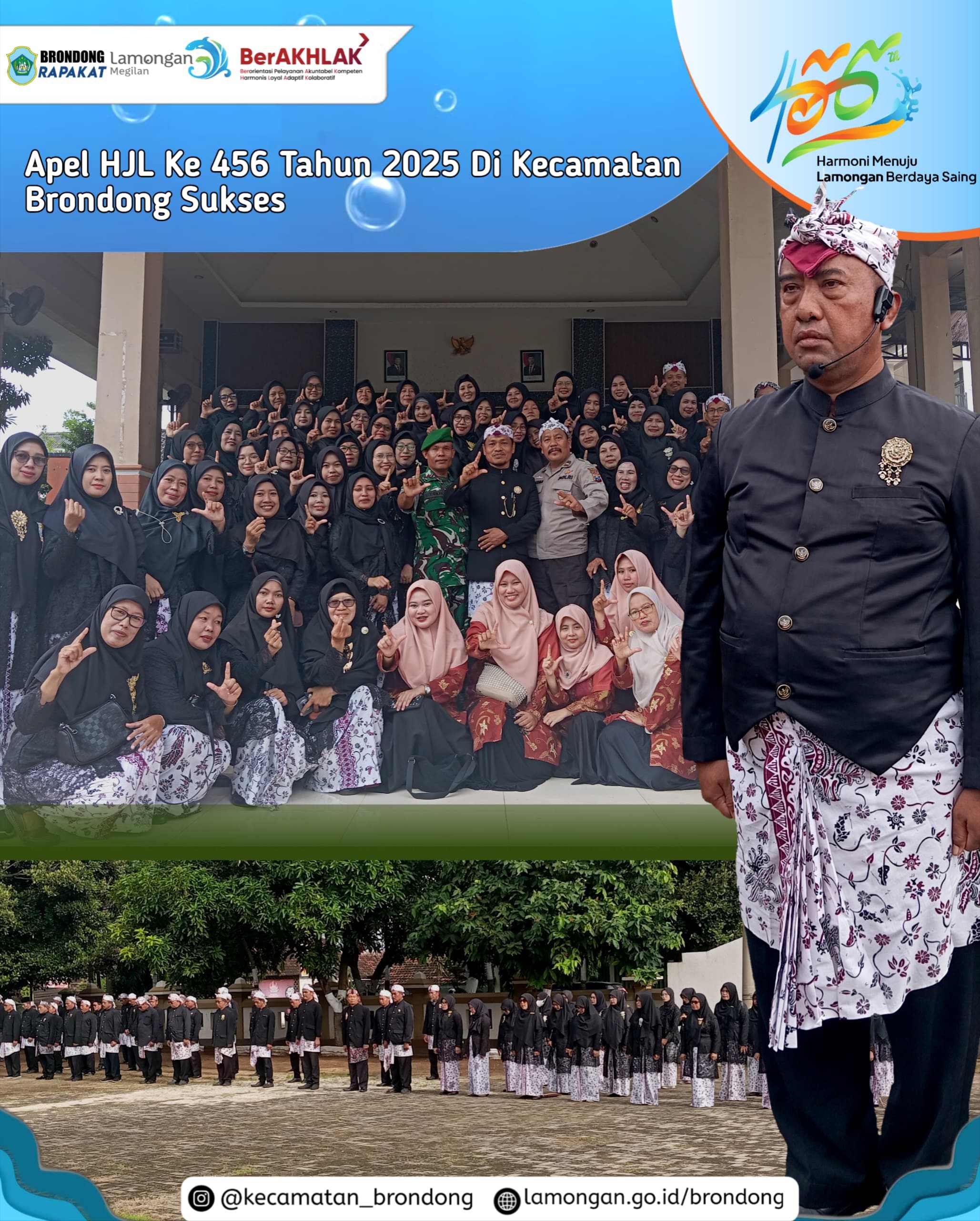 APEL HARI JADI LAMONGAN KE-456 TAHUN 2025 DI KECAMATAN BRONDONG BERJALAN SUKSES