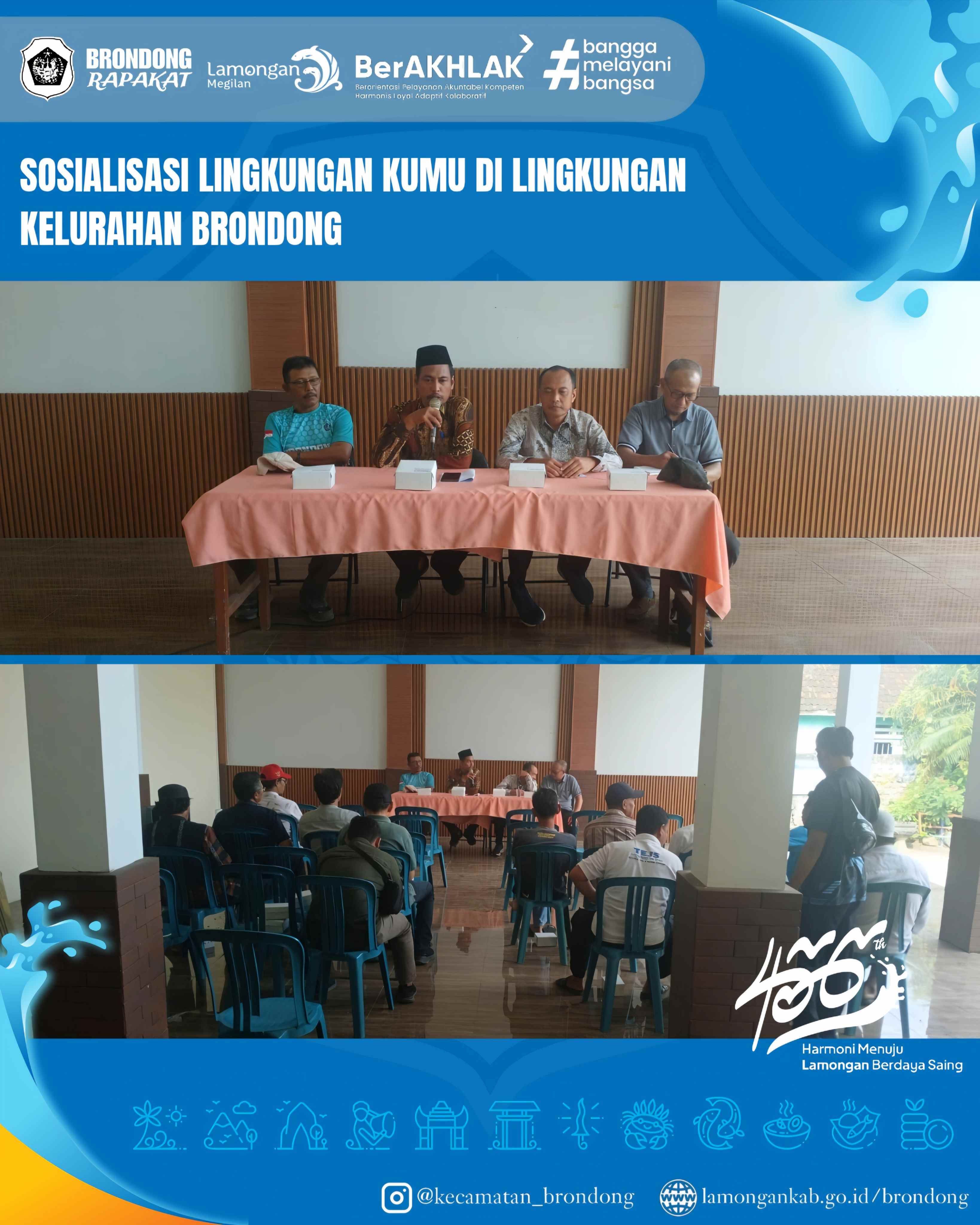 SOSIALISASI LINGKUNGAN KUMU DI KELURAHAN BRONDONG