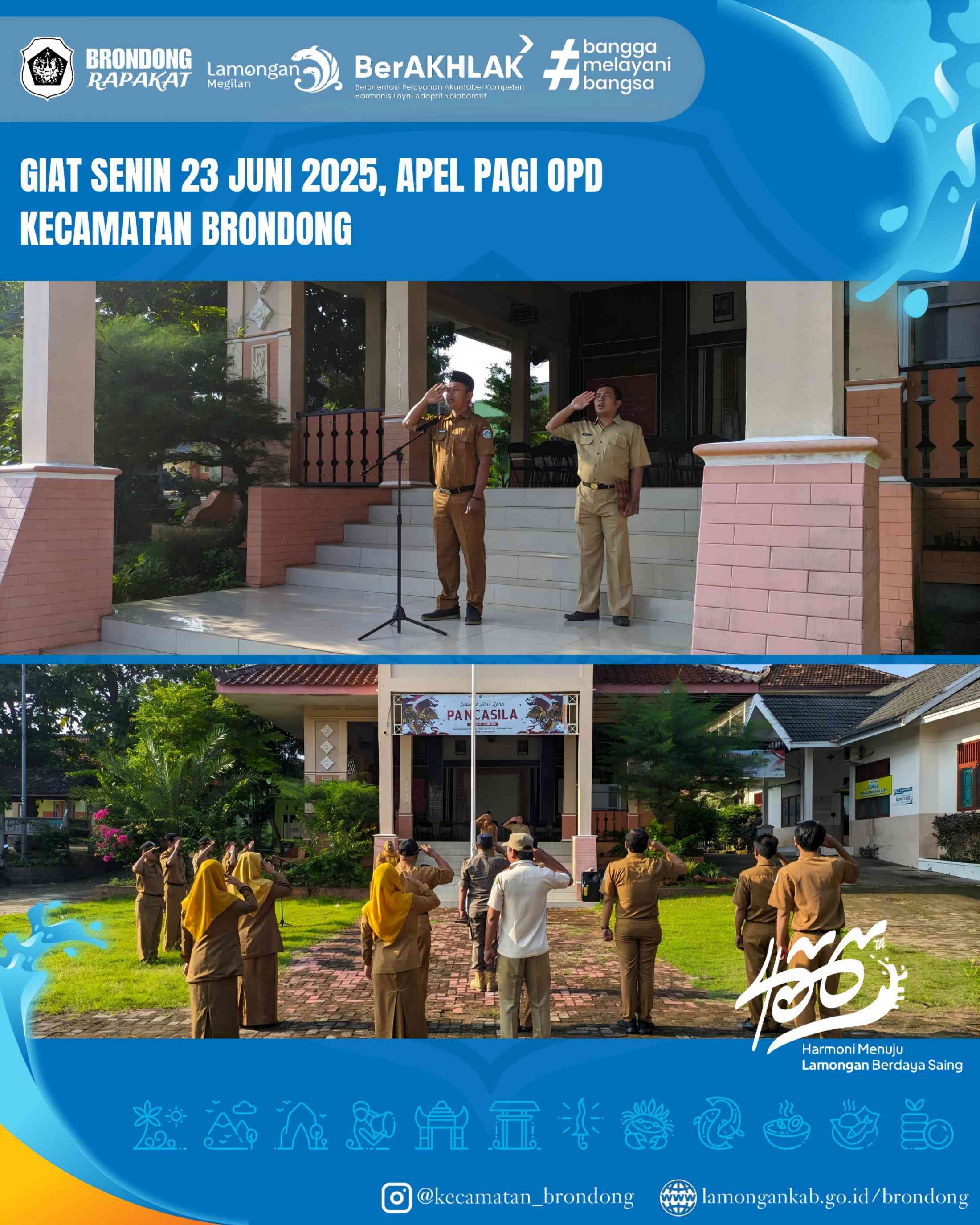 APEL PAGI OPD KECAMATAN BRONDONG TINGKATKAN KEDISIPLINAN ASN