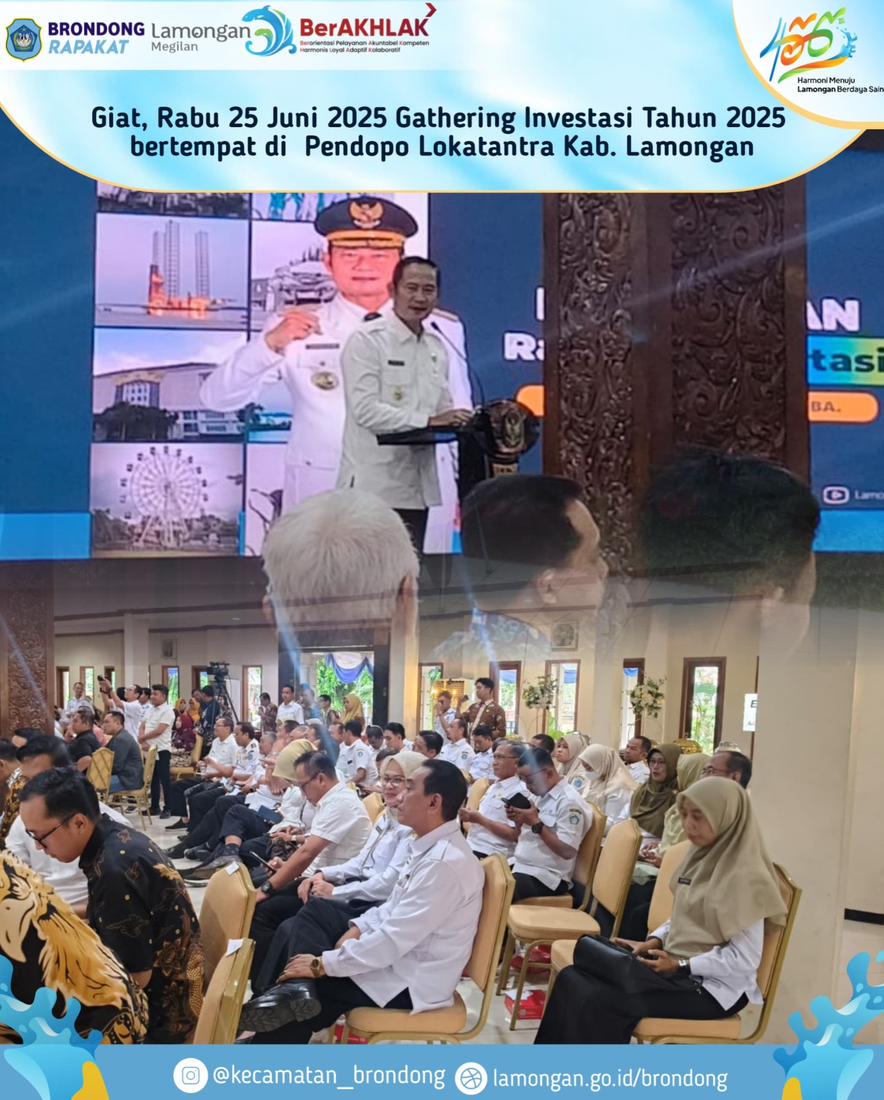 GATHERING INVESTASI TAHUN 2025 DI PENDOPO LOKATANTRA KABUPATEN LAMONGAN