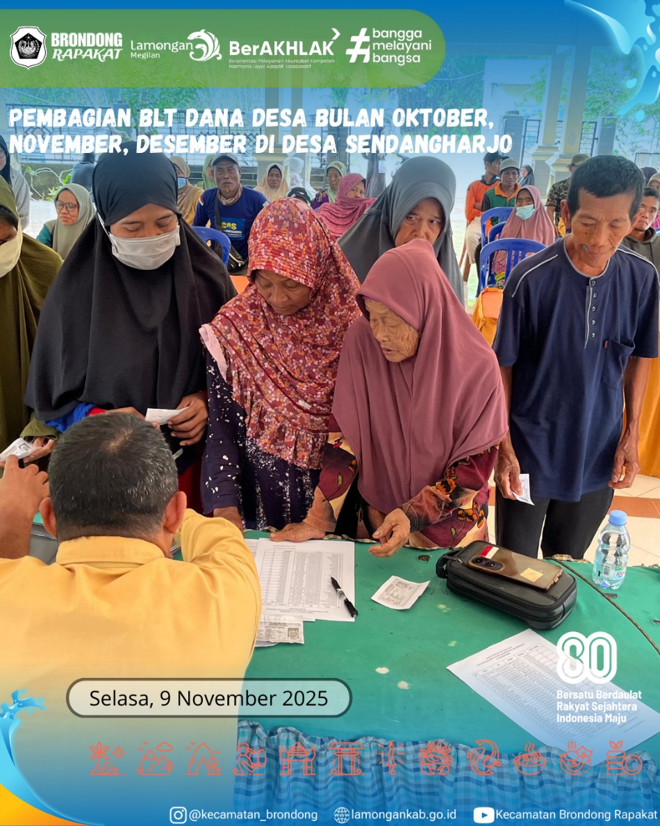 Foto: PEMBAGIAN BLT DESA SENDANGHARJO BERLANGSUNG TEPAT SASARAN