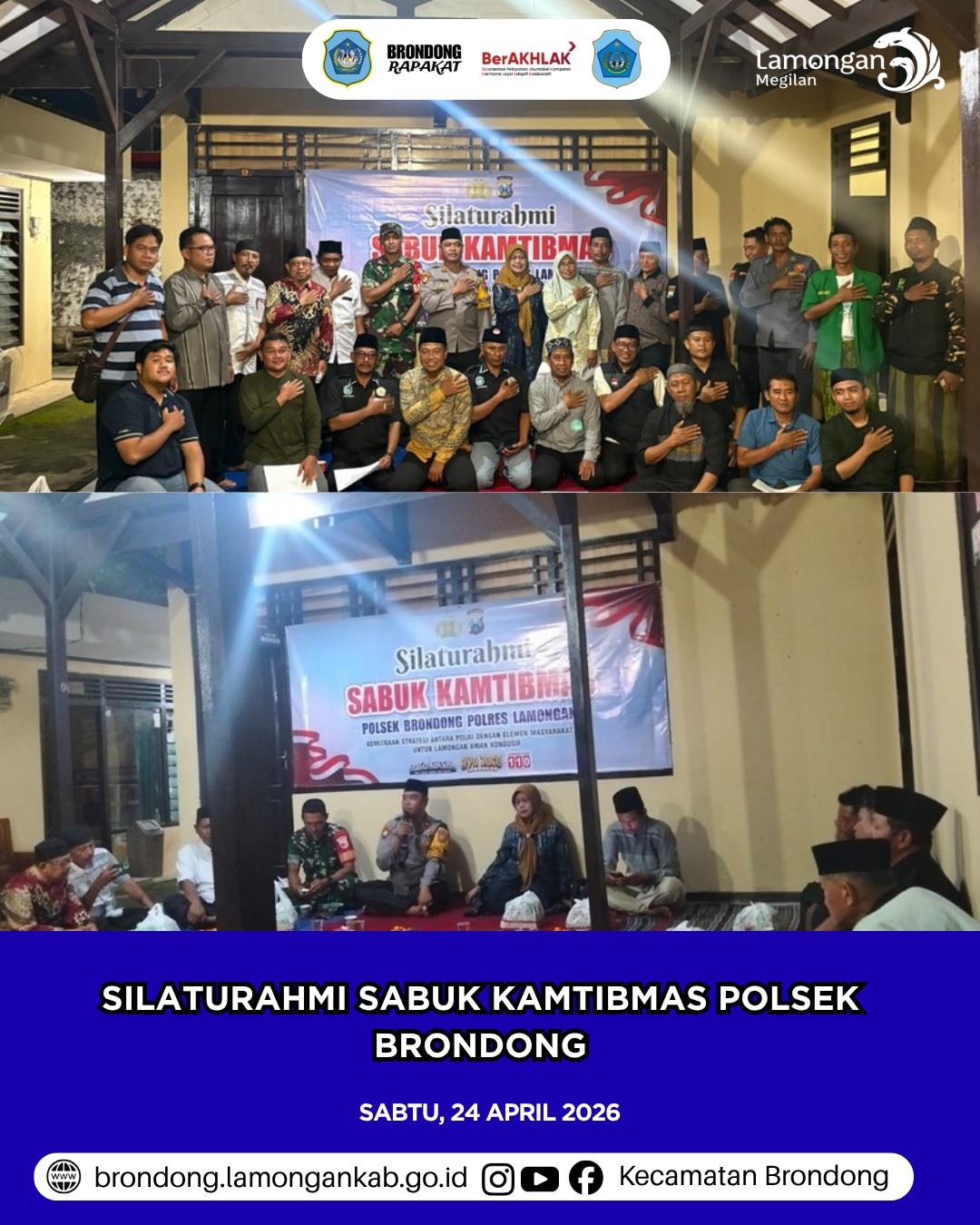 Foto: SINERGI LINTAS SEKTORAL DALAM SILATURAHMI SABUK KAMTIBMAS DI KECAMATAN BRONDONG