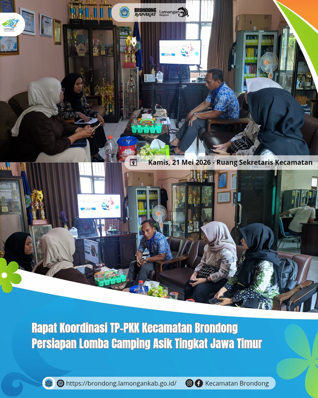 Foto: RAPAT KOORDINASI TP-PKK KECAMATAN BRONDONG PERSIAPAN LOMBA CAMPING ASIK TINGKAT JAWA TIMUR