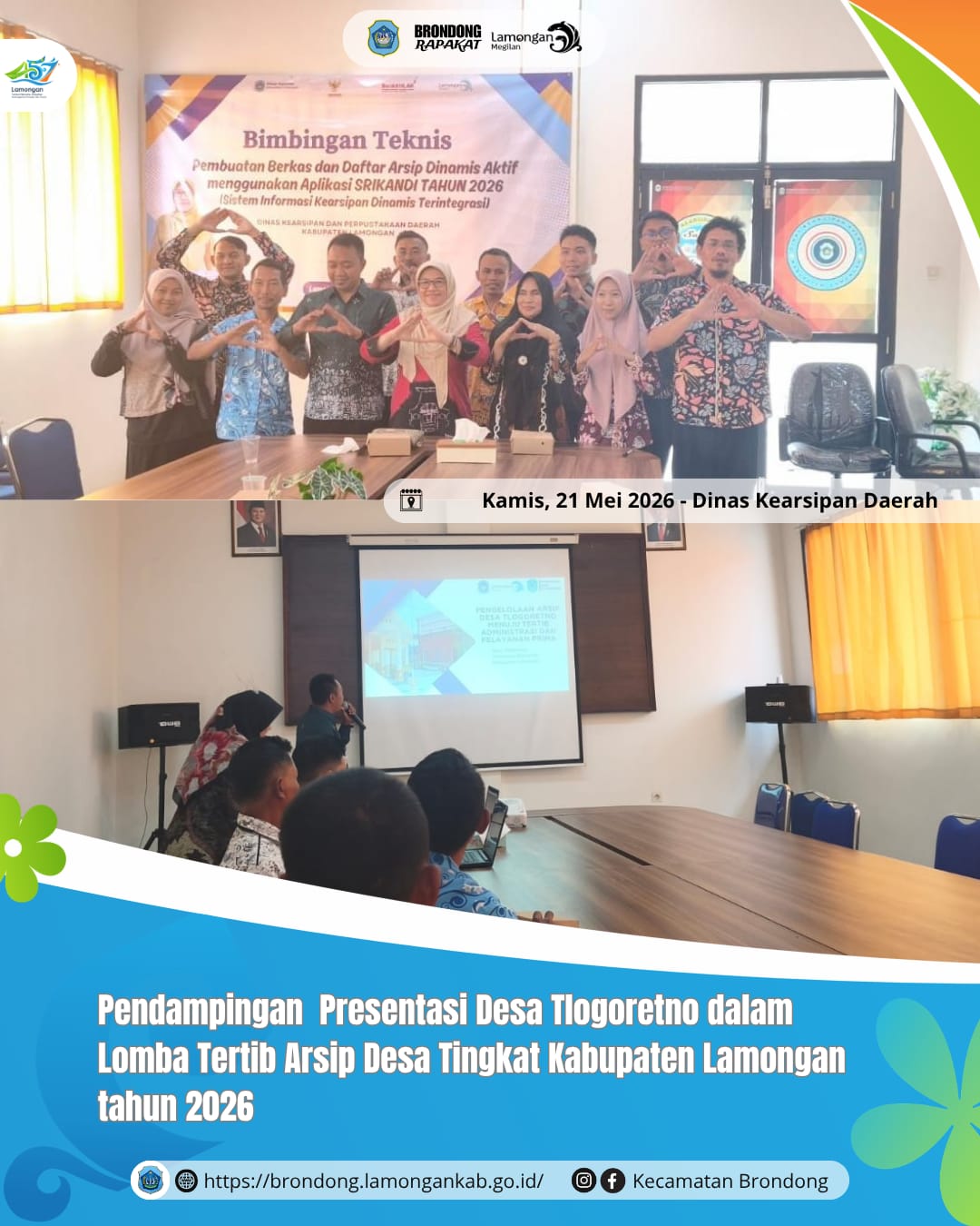 Foto: PENDAMPINGAN PRESENTASI DESA TLOGORETNO DALAM LOMBA TERTIB ARSIP DESA TINGKAT KABUPATEN LAMONGAN