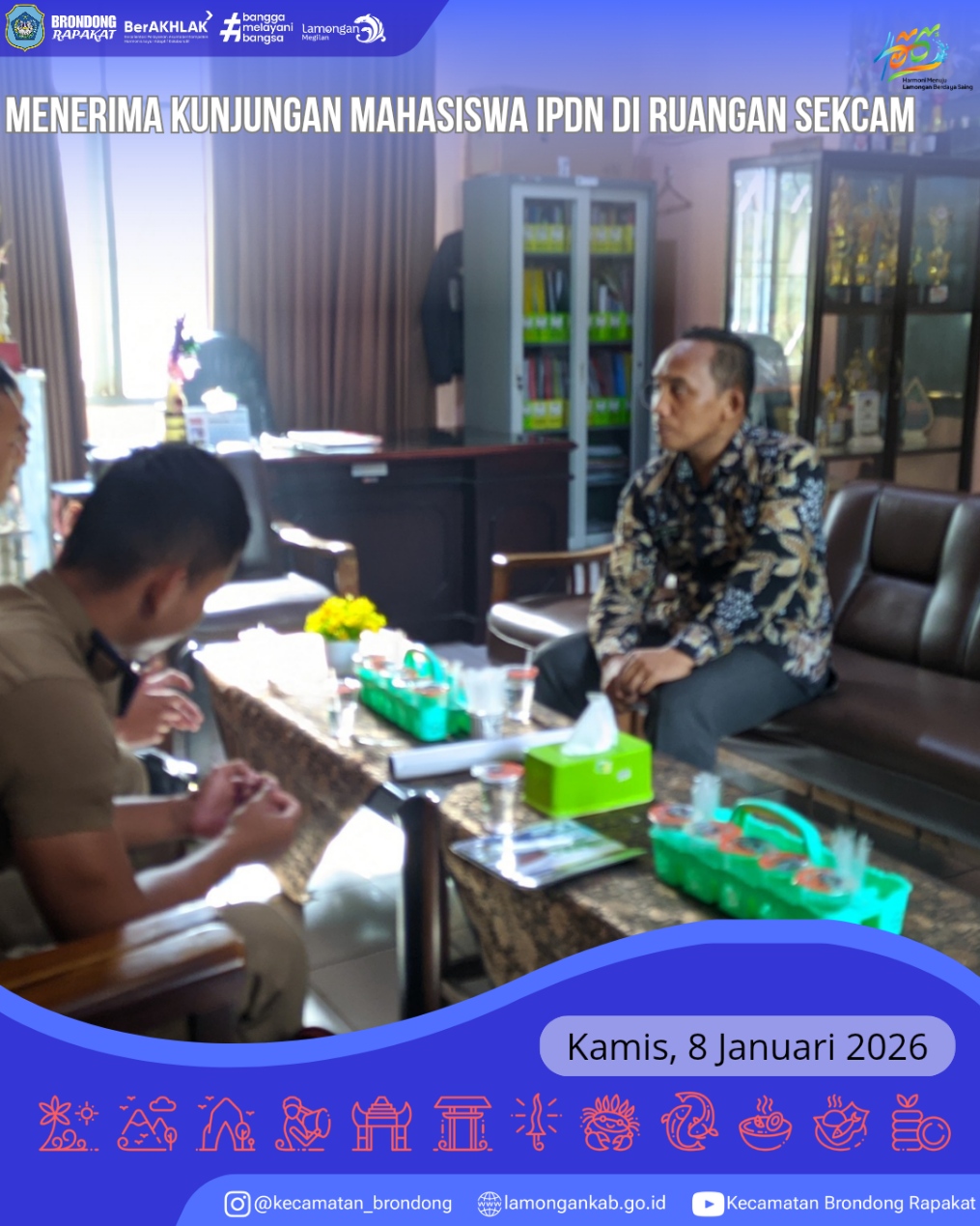 Foto: SILATURAHMI AKADEMIK, MAHASISWA IPDN KUNJUNGI KECAMATAN BRONDONG