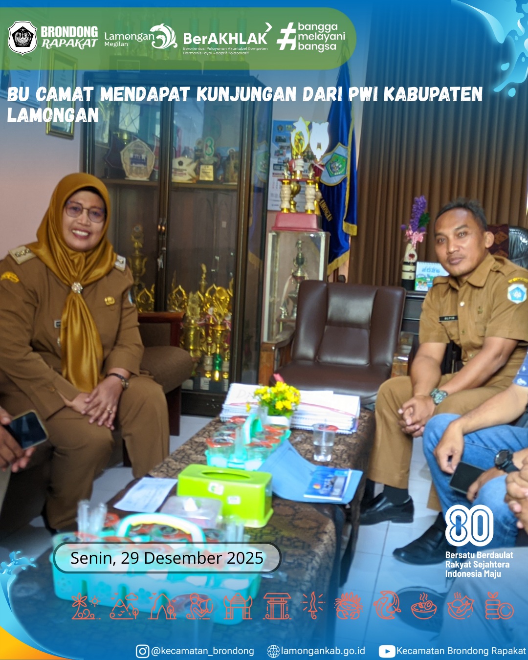 Foto: KUNJUNGAN PWI LAMONGAN PERERAT SINERGI DENGAN KECAMATAN BRONDONG