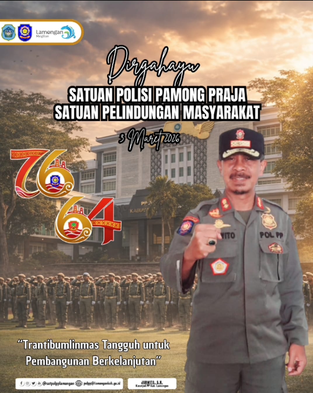 Foto: KELUARGA BESAR SATUAN POLISI PAMONG PRAJA KABUPATEN LAMONGAN