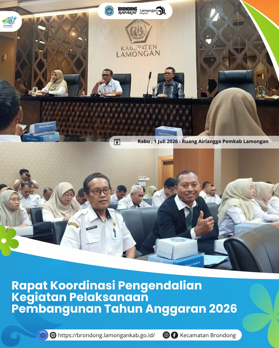 Foto: RAPAT KOORDINASI PENGENDALIAN KEGIATAN PELAKSANAAN PEMBANGUNAN TAHUN ANGGARAN 2026