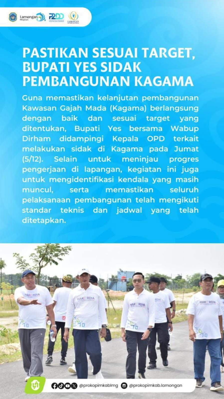 Bupati Lamongan Sidak Pembangunan KAGAMA