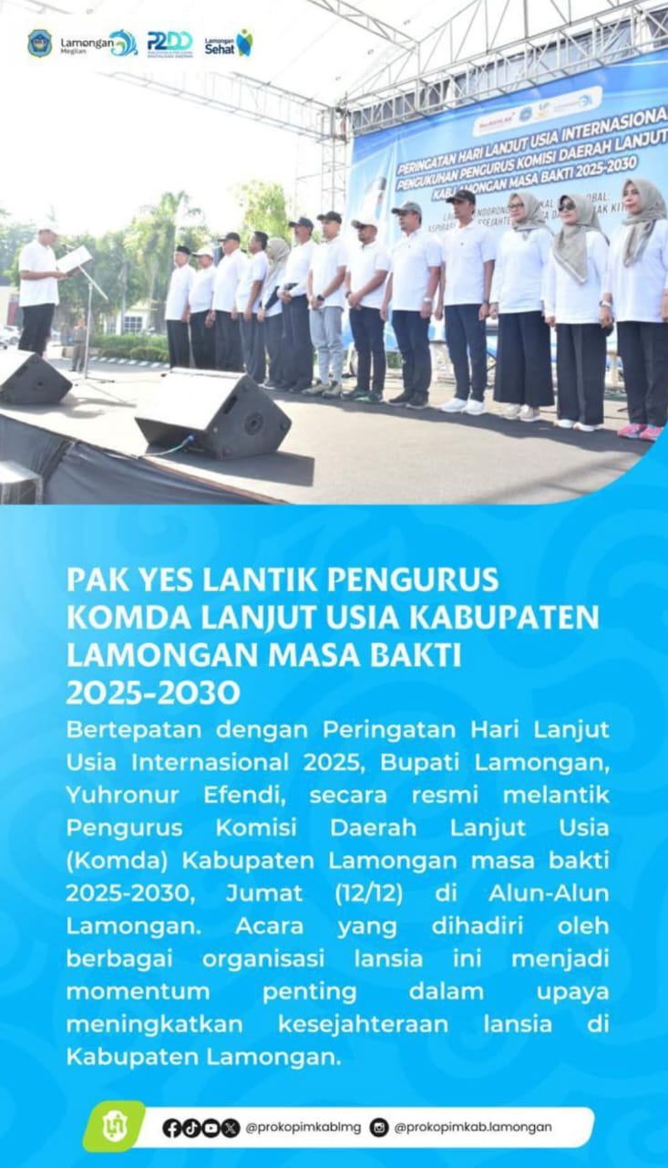 Foto: PELANTIKAN PENGURUS KOMDA LANJUT USIA