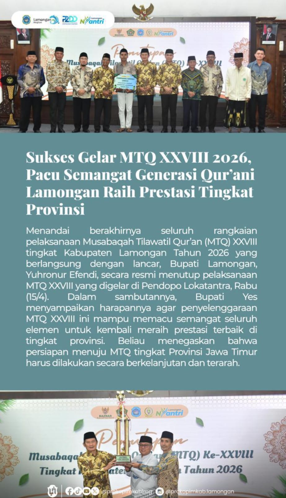 Foto: PENUTUPAN MTQ XXVII 2026