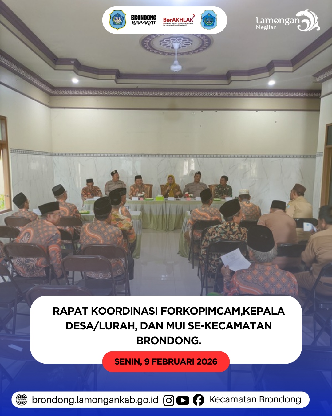 Foto: RAPAT KOORDINASI FORKOPIMCAM DAN MUI SE-KECAMATAN BRONDONG SAMBUT BULAN SUCI RAMADAN