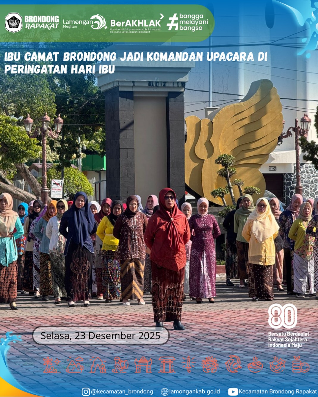 Foto: UPACARA PERINGATAN HARI IBU KE-97 TAHUN 2025 BERLANGSUNG KHIDMAT DI LAMONGAN