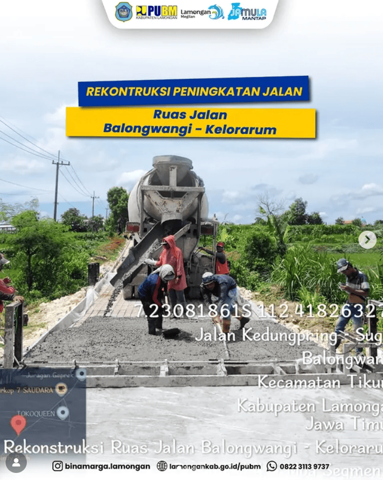 Foto: REKONTRUKSI PENINGKATAN JALAN LAMONGAN
