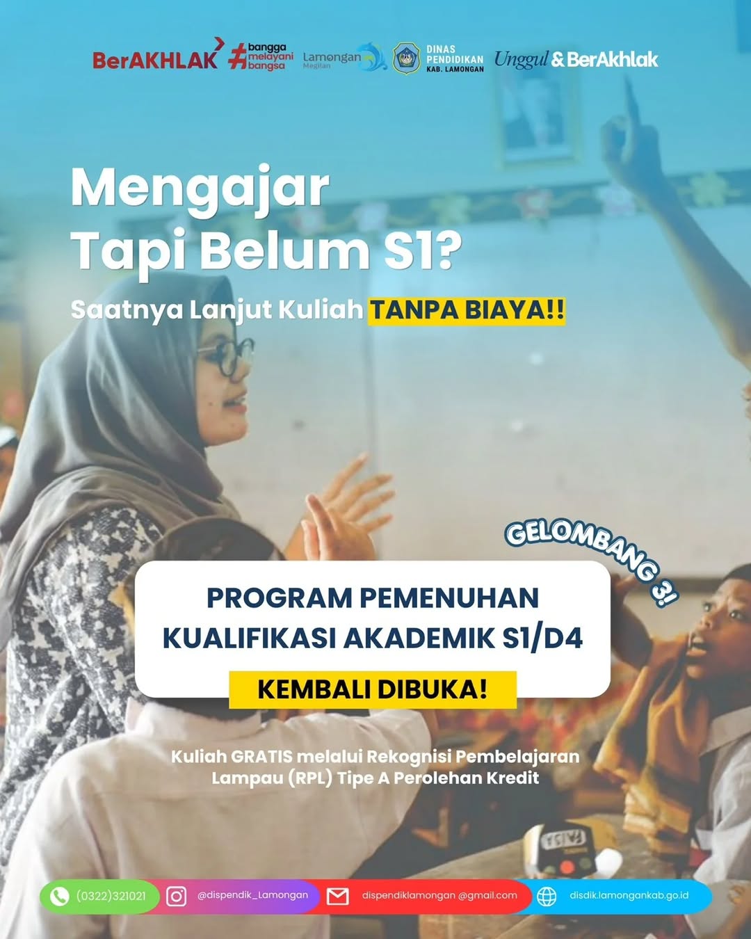 Foto: INFO!!! PROGRAM PEMENUHAN KUALIFIKASI AKADEMIK S1/D4 KEMBALI DIBUKA