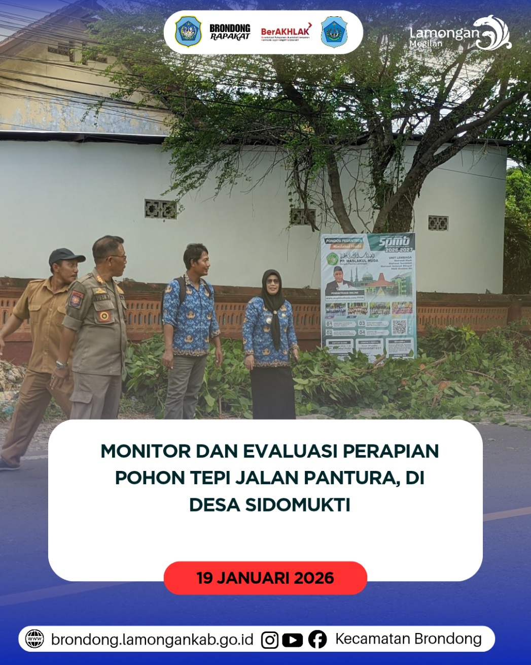 Foto: CAMAT BRONDONG MONITORING DAN EVALUASI PERAPIAN POHON DI JALAN PANTURA DESA SIDOMUKTI