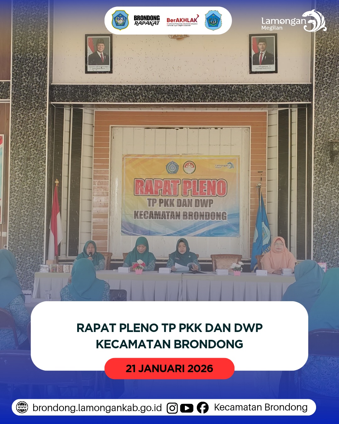 Foto: RAPAT PLENO TP PKK DAN DWP KECAMATAN BRONDONG PERKUAT SINERGI PROGRAM KELEMBAGAAN