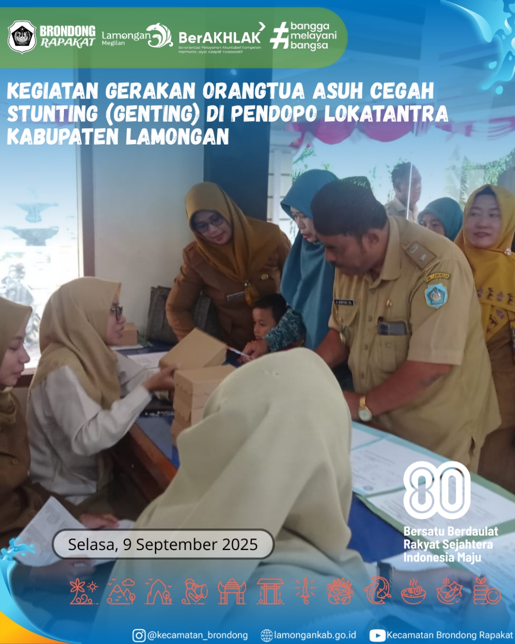 Foto: KEGIATAN GERAKAN ORANGTUA ASUH CEGAH STUNTING (GENTING) KABUPATEN LAMONGAN