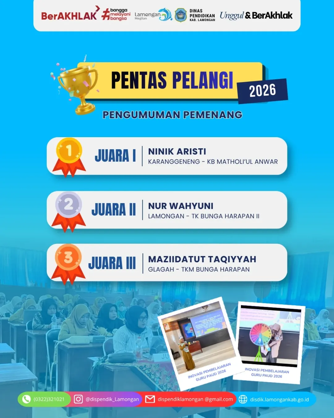 Foto: PEMENANG PENTAS PELANGI 2026