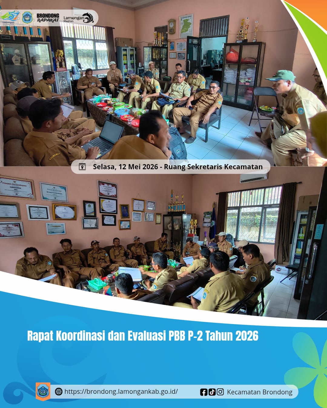 Foto: RAPAT KOORDINASI DAN EVALUASI PBB-P2 KECAMATAN BRONDONG TARGETKAN PENINGKATAN PELUNASAN TAHUN 2026