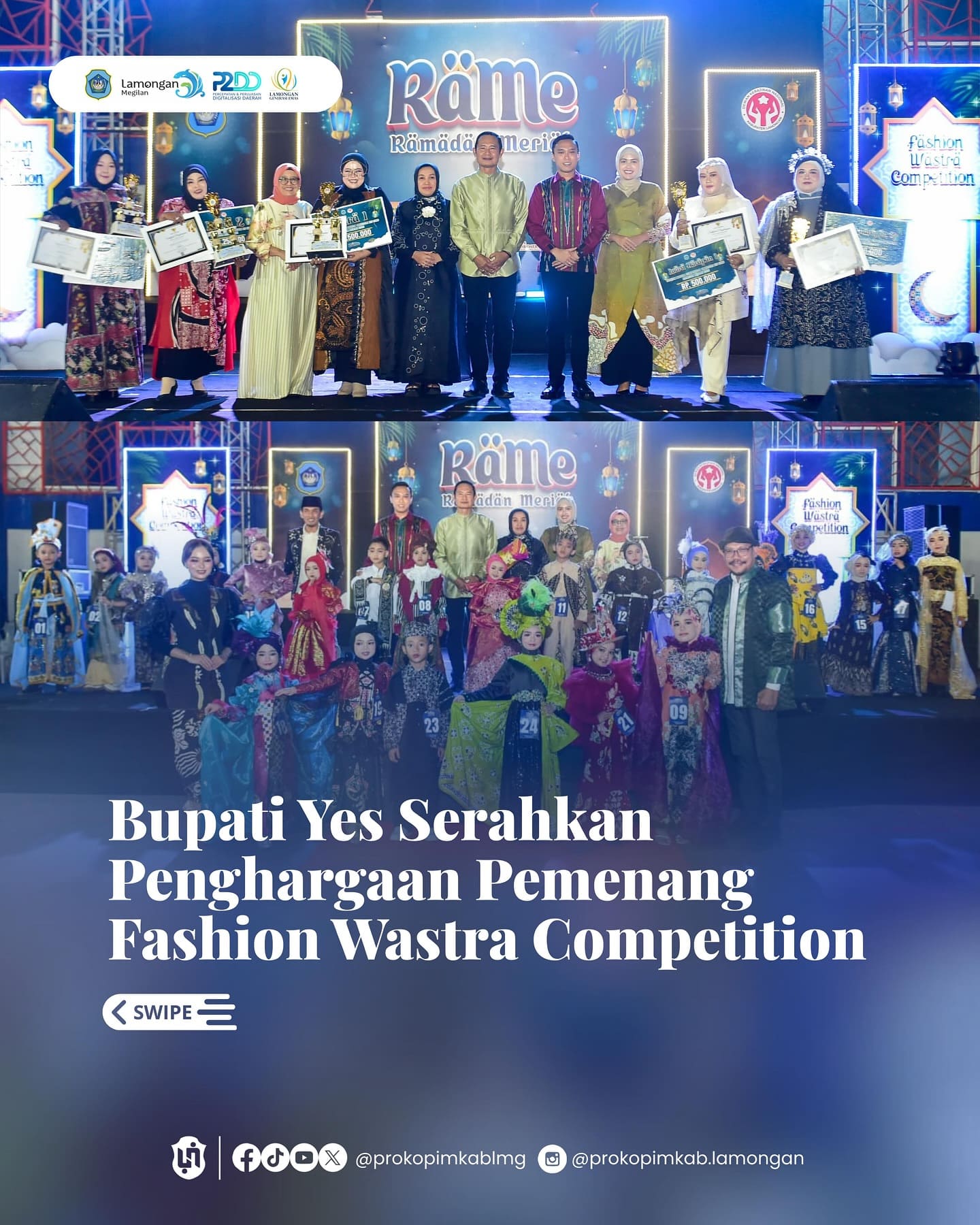 Foto: PENYERAHAN PENGHARGAAN PEMENANG FASHION WASTRA COMPETITION