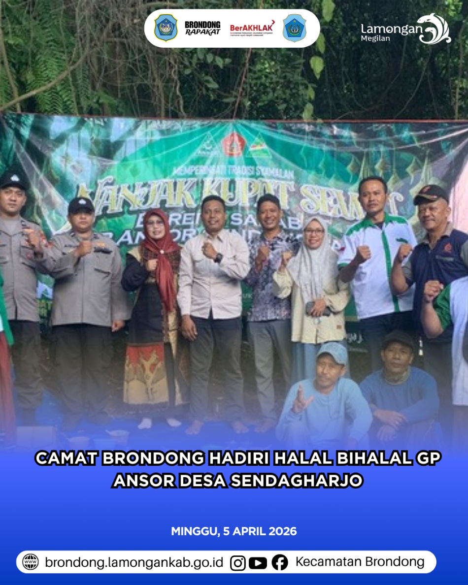 Foto: CAMAT BRONDONG HADIRI HALALBIHALAL GP ANSOR DESA SENDANGHARJO DI KAWASAN GUNUNG RAHTAWI