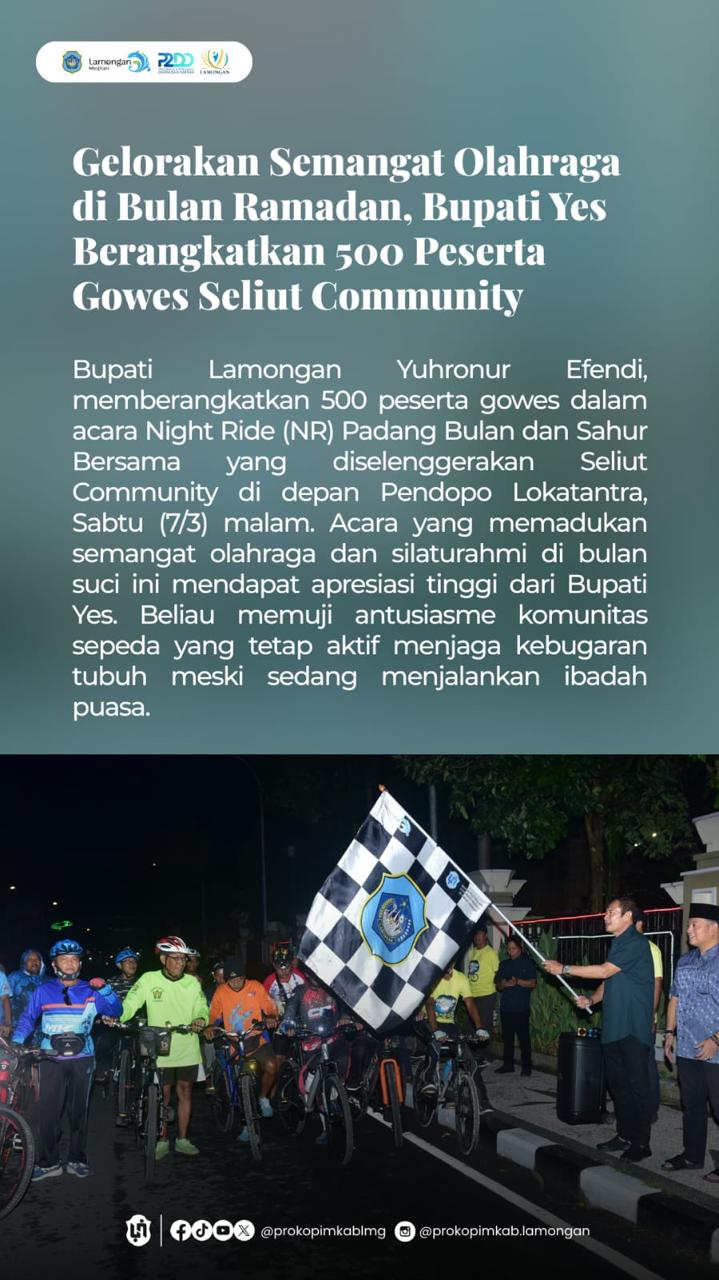 Foto: PAK YES BERANGKATKAN 500 PESERTA GOWES SELIUT COMMUNITY