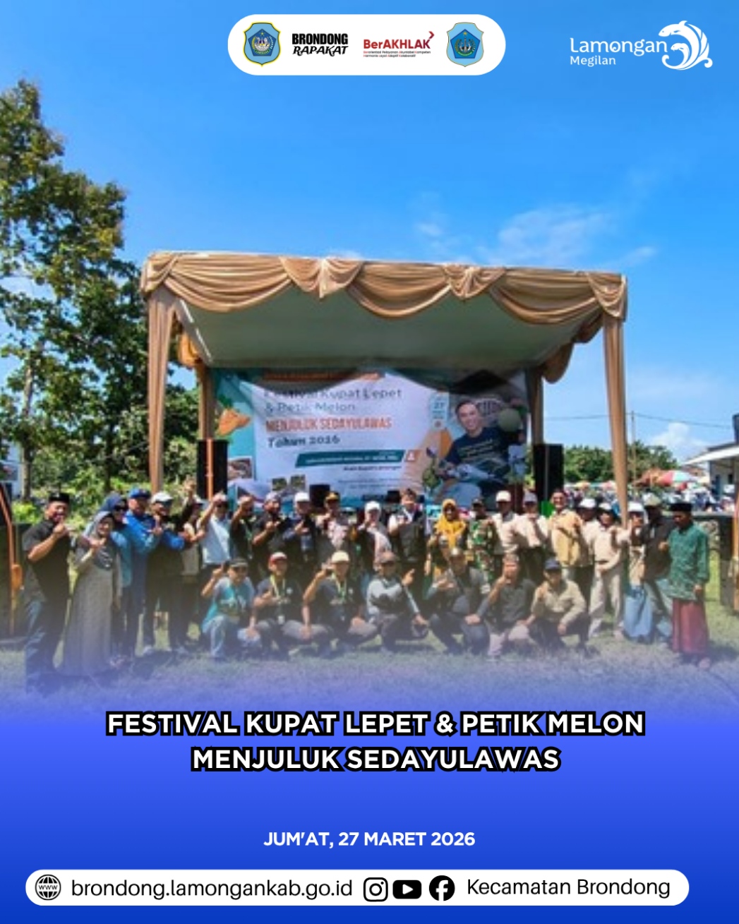 Foto: FESTIVAL KUPAT LEPET DAN PETIK MELON SEDAYULAWAS: LESTARIKAN BUDAYA LOKAL DI ERA MODERN