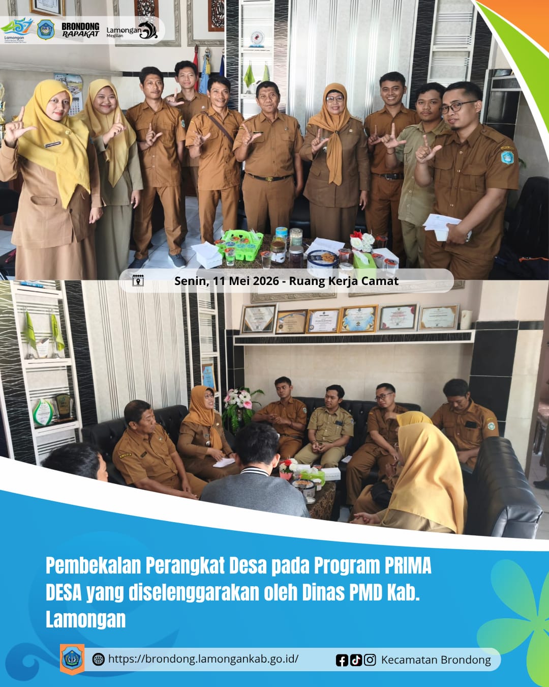 Foto: CAMAT BRONDONG BERIKAN PEMBEKALAN PERANGKAT DESA JELANG PELAKSANAAN PROGRAM PRIMA DESA