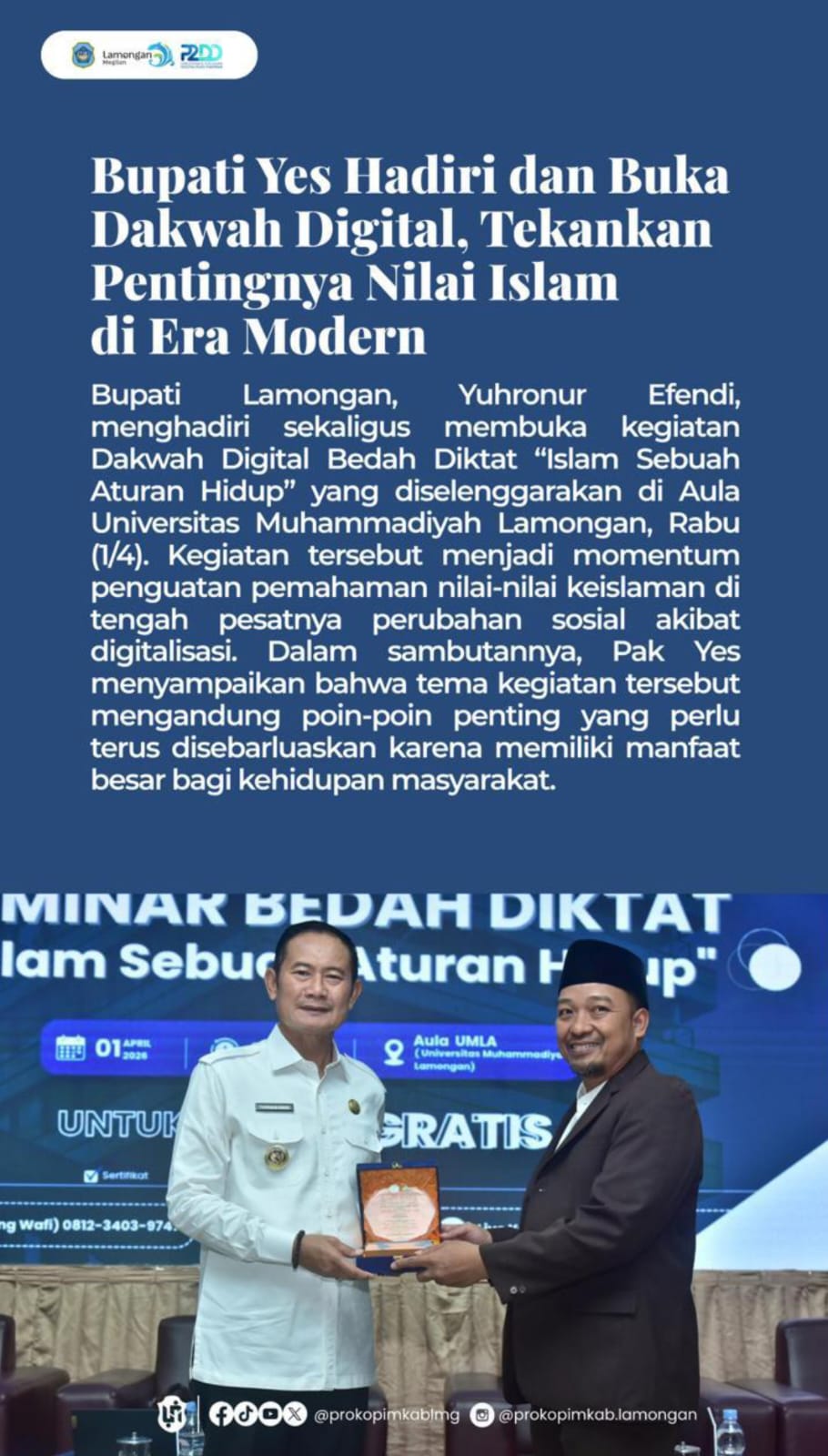Foto: DAKWAH DIGITAL DI ERA MODERN, UNIVERSITAS MUHAMMADIYAH LAMONGAN