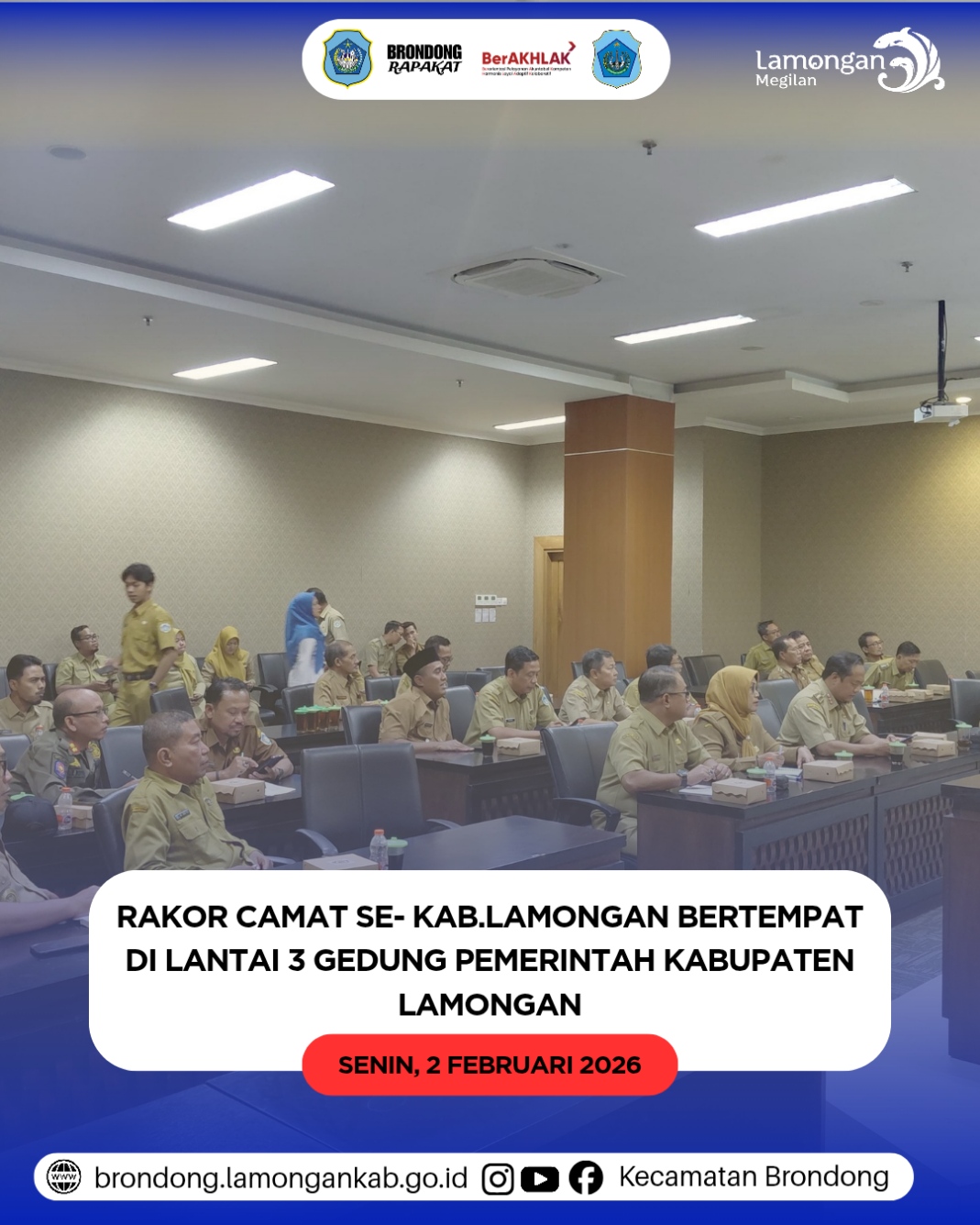 Foto: RAKOR CAMAT SE-KABUPATEN LAMONGAN PERKUAT SINERGI DAN KOLABORASI ANTAR WILAYAH