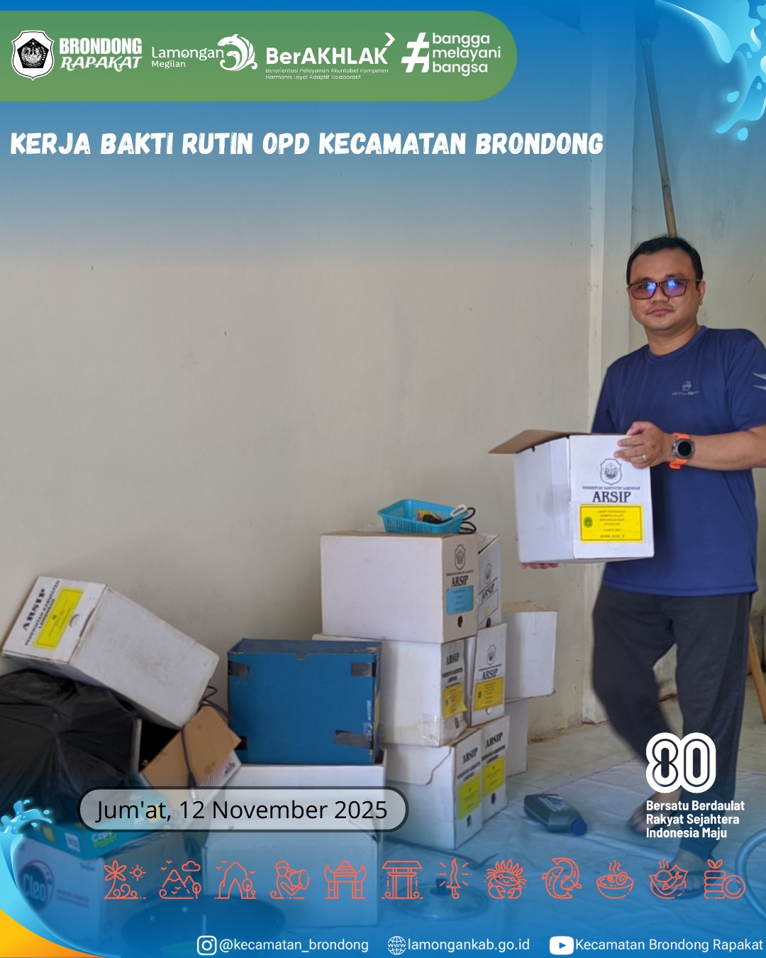 Foto: KERJA BAKTI OPD KECAMATAN BRONDONG UNTUK LINGKUNGAN BERSIH