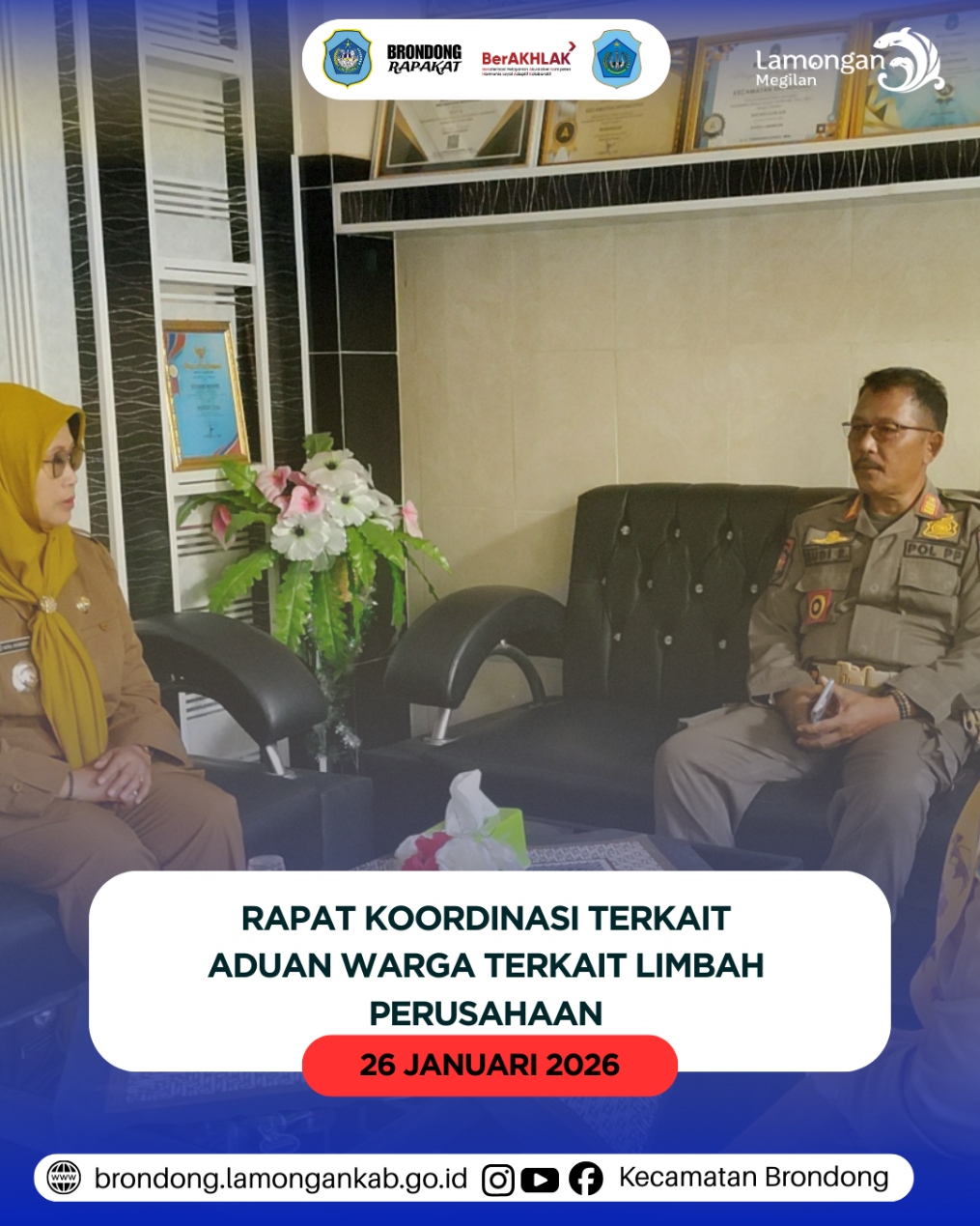 Foto: RAPAT KOORDINASI PENANGANAN ADUAN PENCEMARAN LIMBAH DI SALURAN AIR DESA SEDAYULAWAS