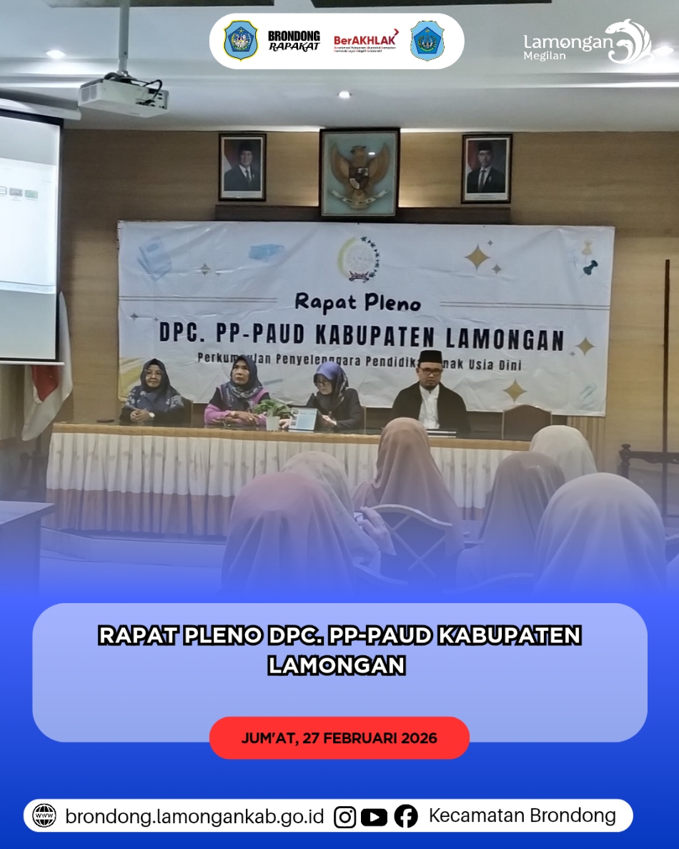 Foto: KETUA PP PAUD KECAMATAN BRONDONG HADIRI RAPAT PLENO DPC PP PAUD KABUPATEN LAMONGAN 2026