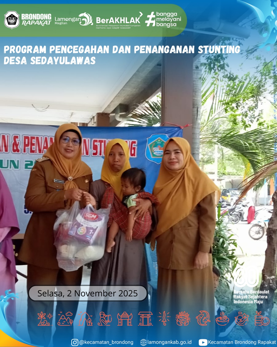 Foto: PENGUATAN PROGRAM PENCEGAHAN STUNTING DISEDAYULAWAS BERSAMA CAMAT BRONDONG