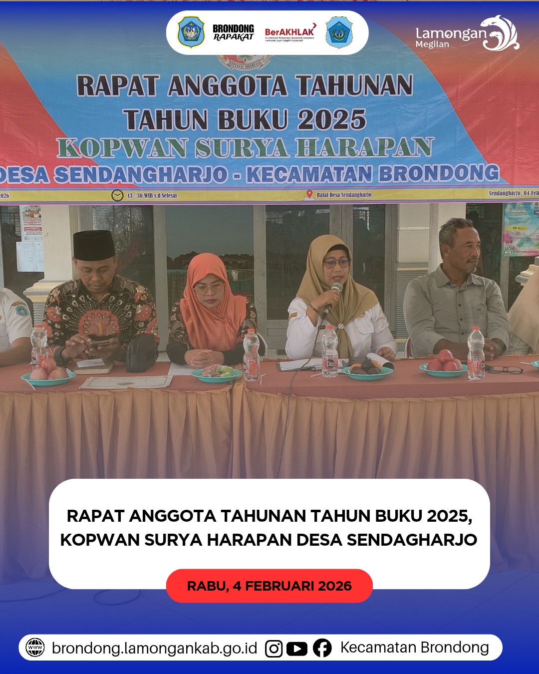 Foto: RAPAT ANGGOTA TAHUNAN KOPWAN SURYA HARAPAN PERKUAT TRANSPARANSI DAN KEBERSAMAAN WARGA DESA SENDANGHARJO