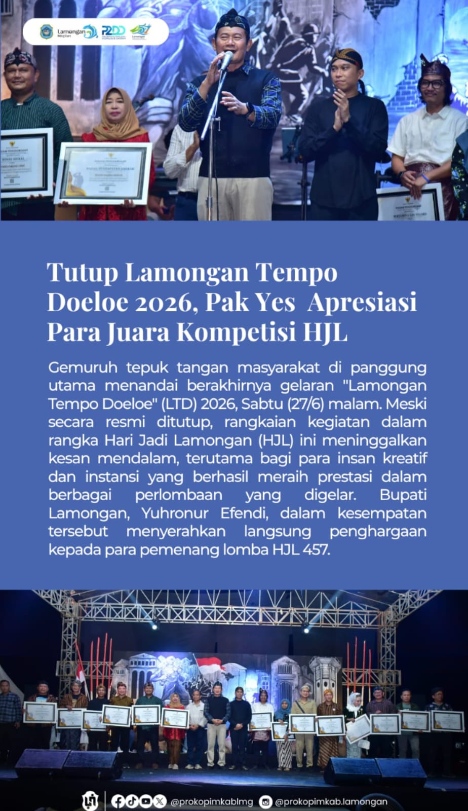 Foto: PENUTUPAN LAMONGAN TEMPO DOELOE 2026