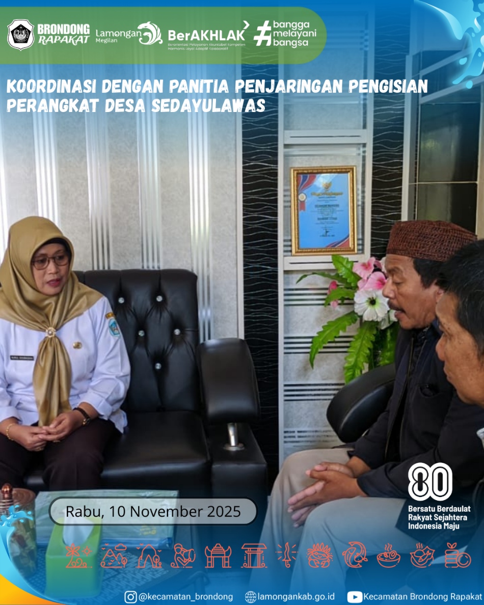 Foto: KOORDINASI PENGUATAN PROSES PENGISIAN PERANGKAT DESA SEDAYULAWAS