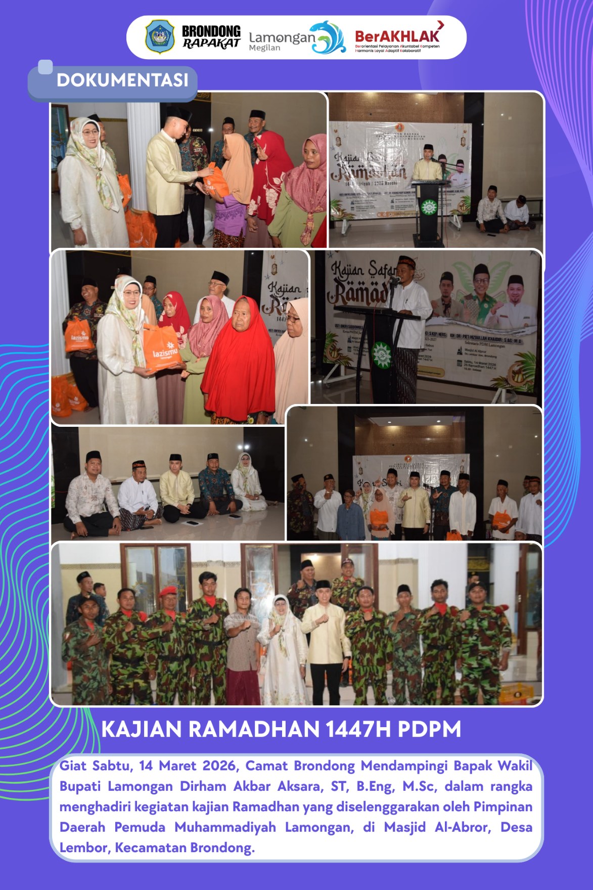 Foto: WAKIL BUPATI LAMONGAN HADIRI KAJIAN RAMADAN DI LEMBOR, CAMAT BRONDONG TURUT MENDAMPINGI