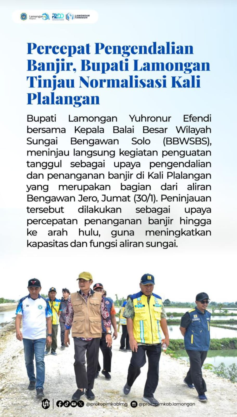 PERCEPAT PENGENDALIAN BANJIR, DENGAN NORMALISASI KALI PLALANGAN