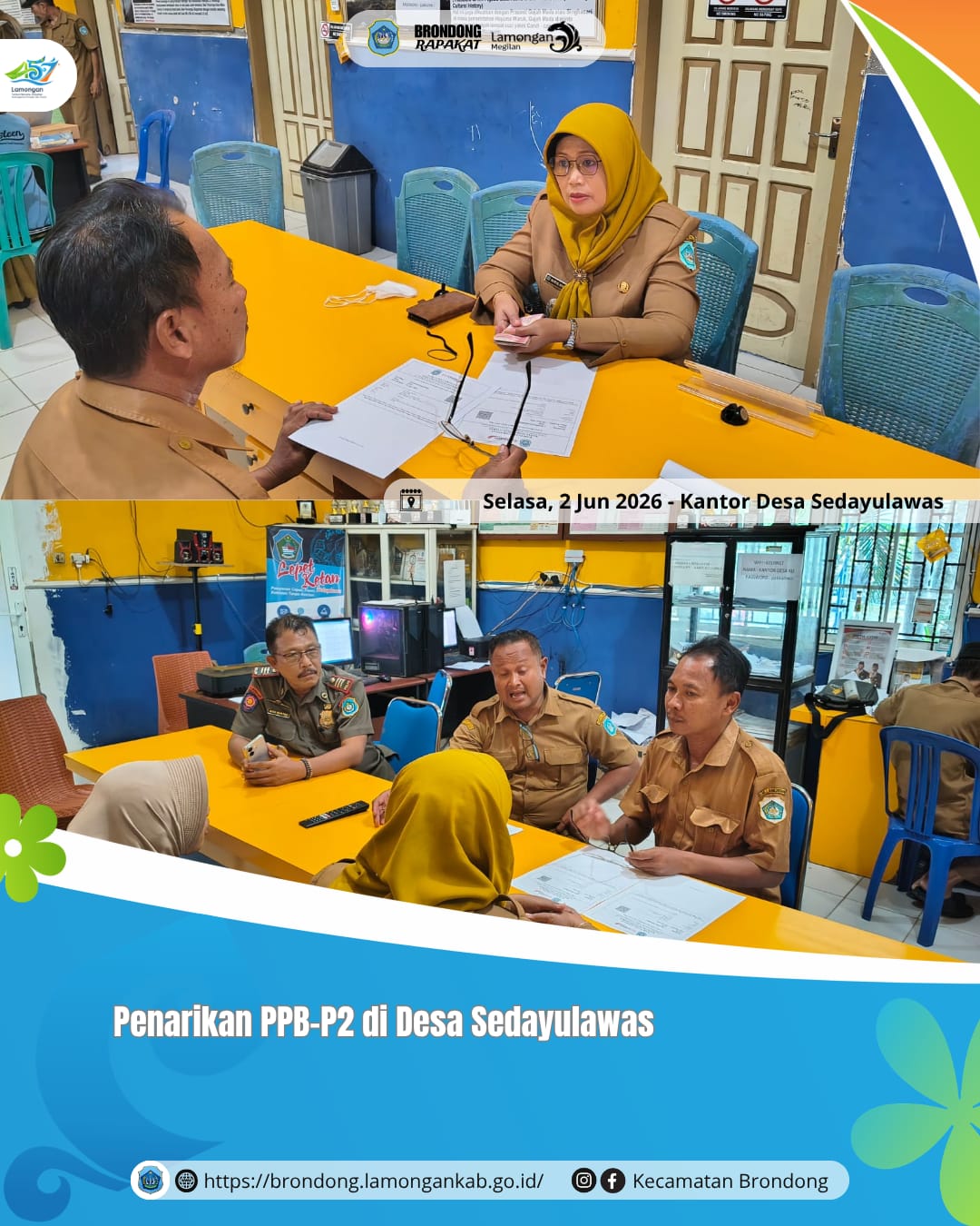 Foto: PERCEPATAN PENARIKAN PBB-P2 DI DESA SEDAYULAWAS KECAMATAN BRONDONG KABUPATEN LAMONGAN