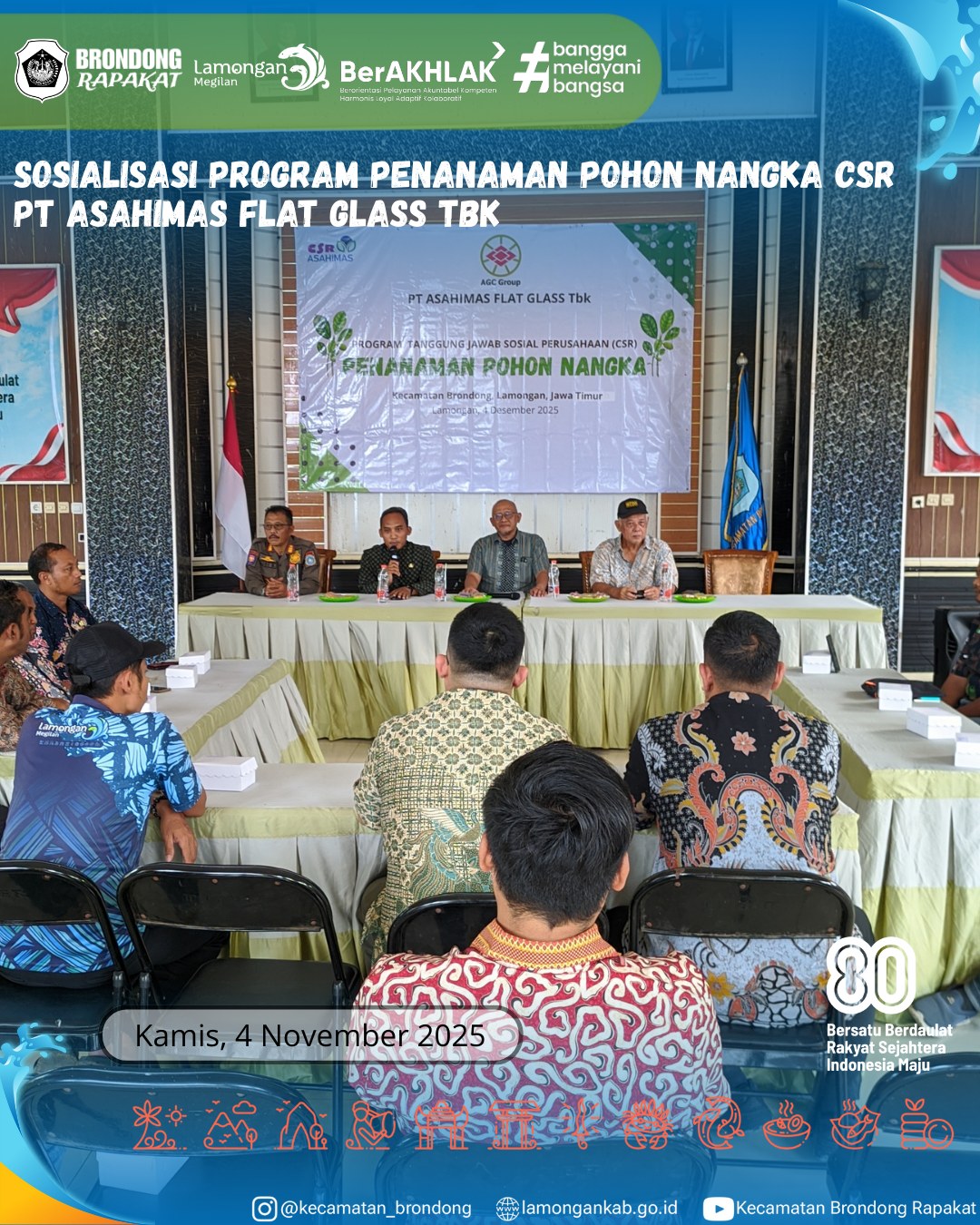 SOSIALISASI PENANAMAN POHON NANGKA PROGRAM TANGGUNG JAWAB SOSIAL PERUSAHAAN PT ASAHIMAS FLAT GLAS...