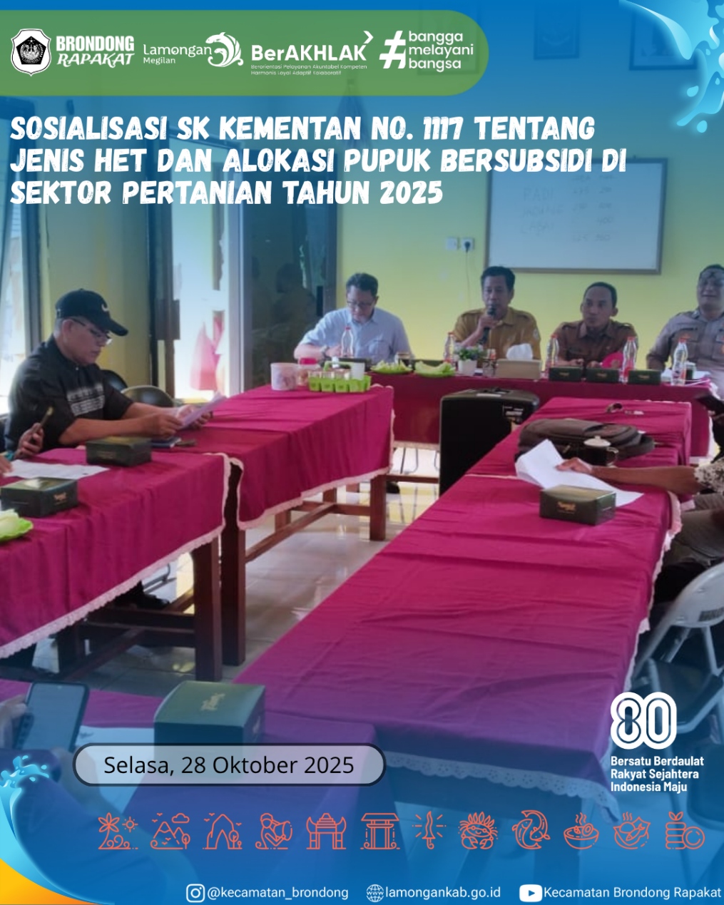 Foto: SOSIALISASI SK KEMENTERIAN PERTANIAN NOMOR 1117 TAHUN 2025 TENTANG HET DAN ALOKASI PUPUK BERSUBSIDI