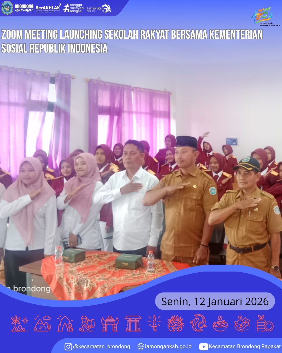 Foto: LAUNCHING PROGRAM SEKOLAH RAKYAT TAHUN 2026 SECARA DARING DI SRMA 25 LAMONGAN